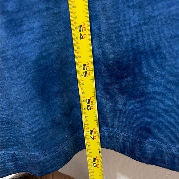 Fleur Bleue Blue Cotton Casual T-Shirt Maxi Dress Size Large PTP 17” to 18” EUC - Picture 7 of 7